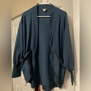 Grey and a blue cardigan size small EUC